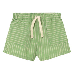 Cozmo - Ciro Baby Striped Shorts | Meadow Green