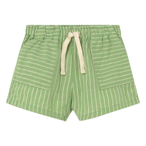 Cozmo - Ciro Baby Striped Shorts | Meadow Green
