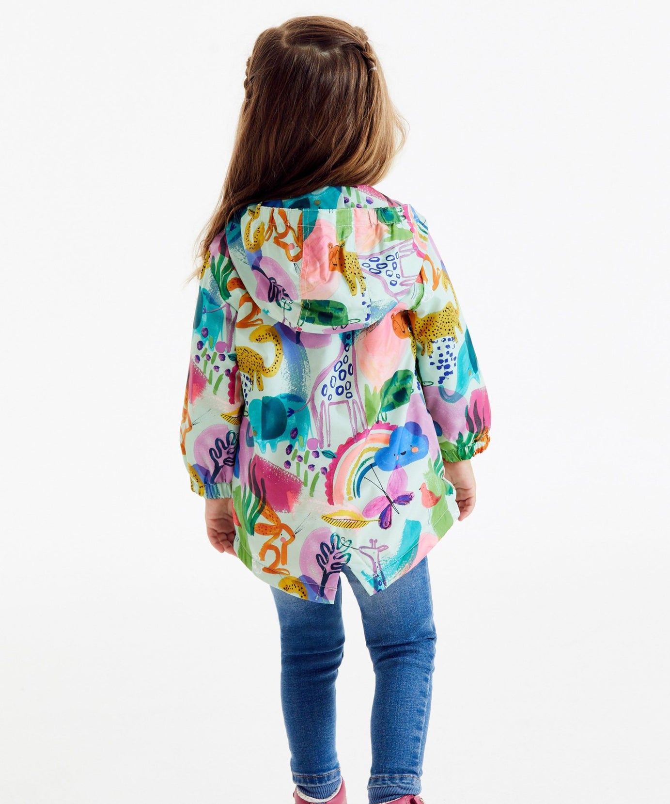 Next - Neşeli Sürdürülebilir Kız Çocuk Kışlık Ceket ve Yağmurluğu - 1.5-2 Yaş-Dinossi