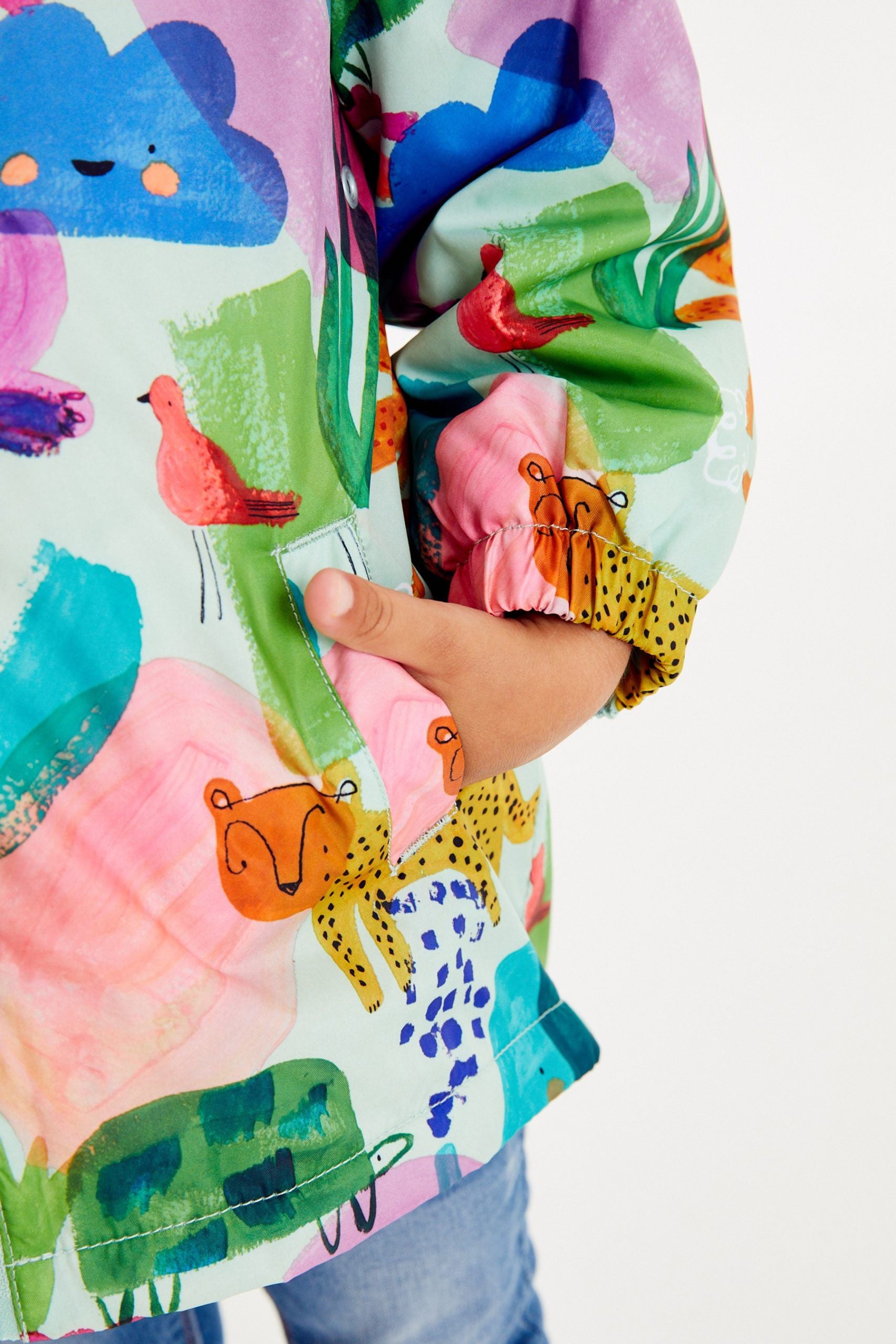 Next - Neşeli Sürdürülebilir Kız Çocuk Kışlık Ceket ve Yağmurluğu - 6-9 Aylık-Dinossi