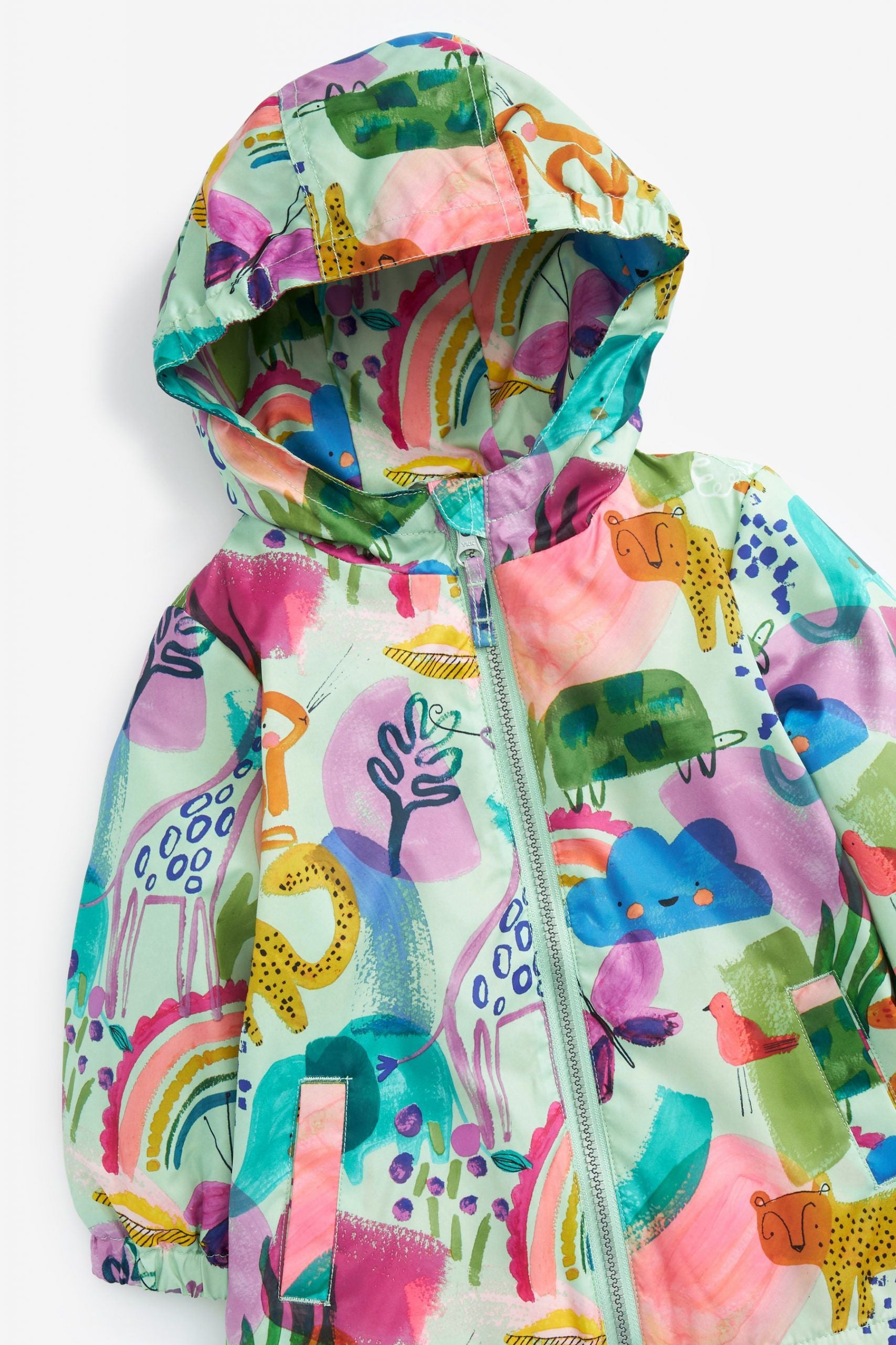 Next - Neşeli Sürdürülebilir Kız Çocuk Kışlık Ceket ve Yağmurluğu - 6-9 Aylık-Dinossi