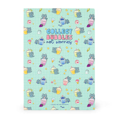 Legami - Exercise Book - A4 Notebook - 8 mm Ruled - Kitty Bubble Tea