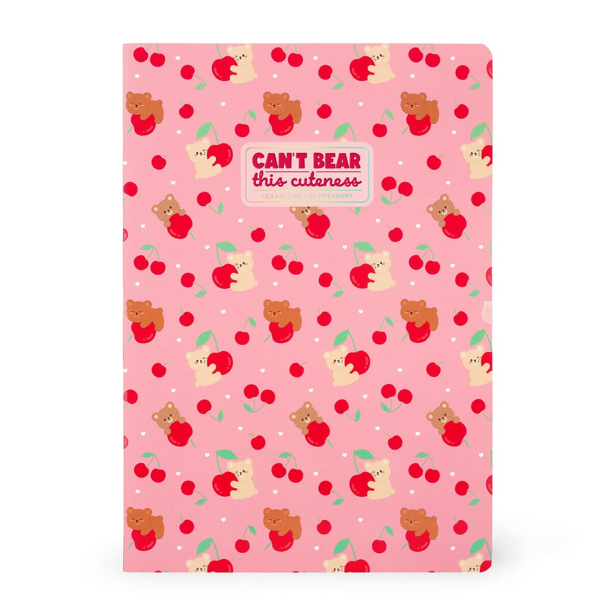 Legami - Exercise Kitap - A4 Defter - 8 mm Ruled - Ayıcık Cherry