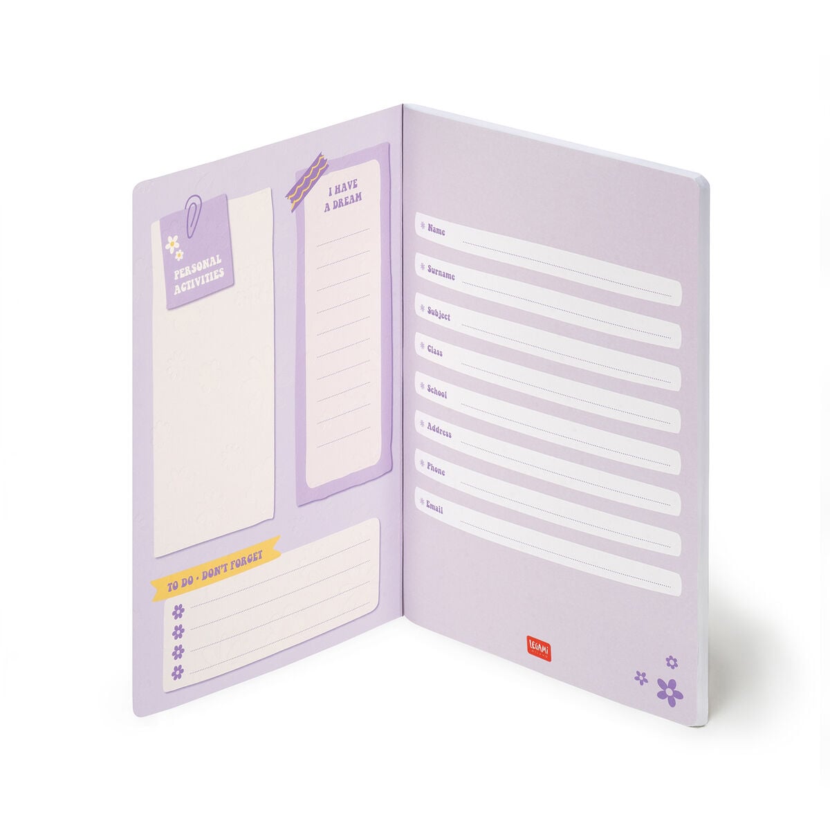 Legami - Exercise Kitap - A4 Defter - 8 mm Ruled - Daisy