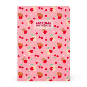 Legami - Exercise Book - A4 Notebook - 4 mm Squared - Teddy Cherry