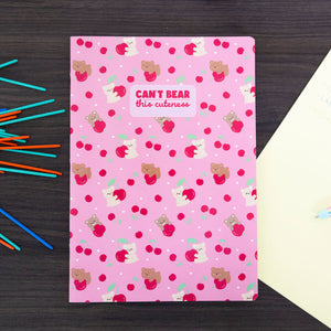Legami - Exercise Book - A4 Notebook - 4 mm Squared - Teddy Cherry