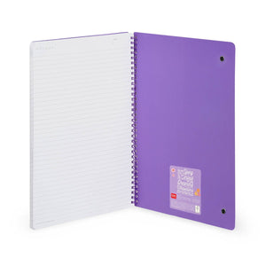 Legami - A4 Lined Defter ile Illustrated Hard Kılıf - Çiçekler - Jotter - Spiral-Bound