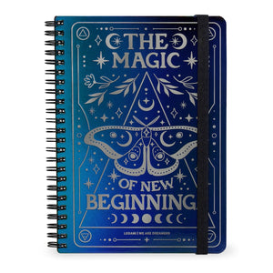Legami - A4 Lined Defter ile Illustrated Hard Kılıf - Moth - Jotter - Spiral-Bound
