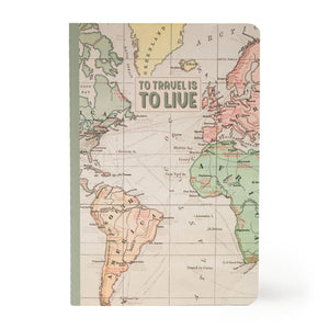 Legami - A5 Blank Defter ile Illustrated Yumuşak Kılıf - Seyahat Map