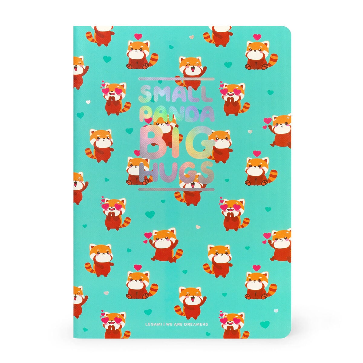 Legami - A5 Lined Defter ile Illustrated Hard Kılıf - Red Panda