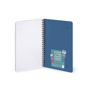 Legami - A5 Lined Notebook with Illustrated Hard Cover - Travel Stickers - Spiral-Bound