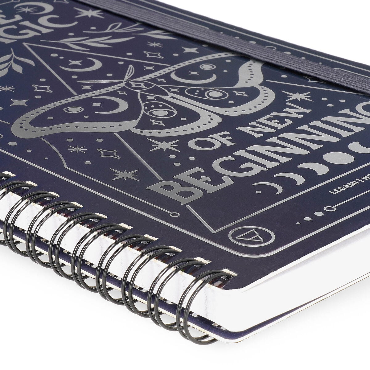 Legami - A5 Lined Defter ile Illustrated Hard Kılıf - Moth - Jotter - Spiral-Bound