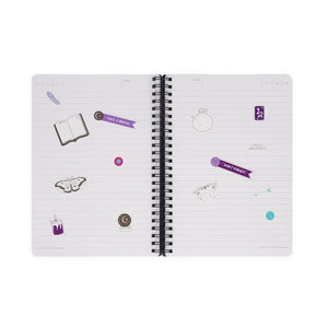 Legami - A5 Lined Defter ile Illustrated Hard Kılıf - Moth - Jotter - Spiral-Bound