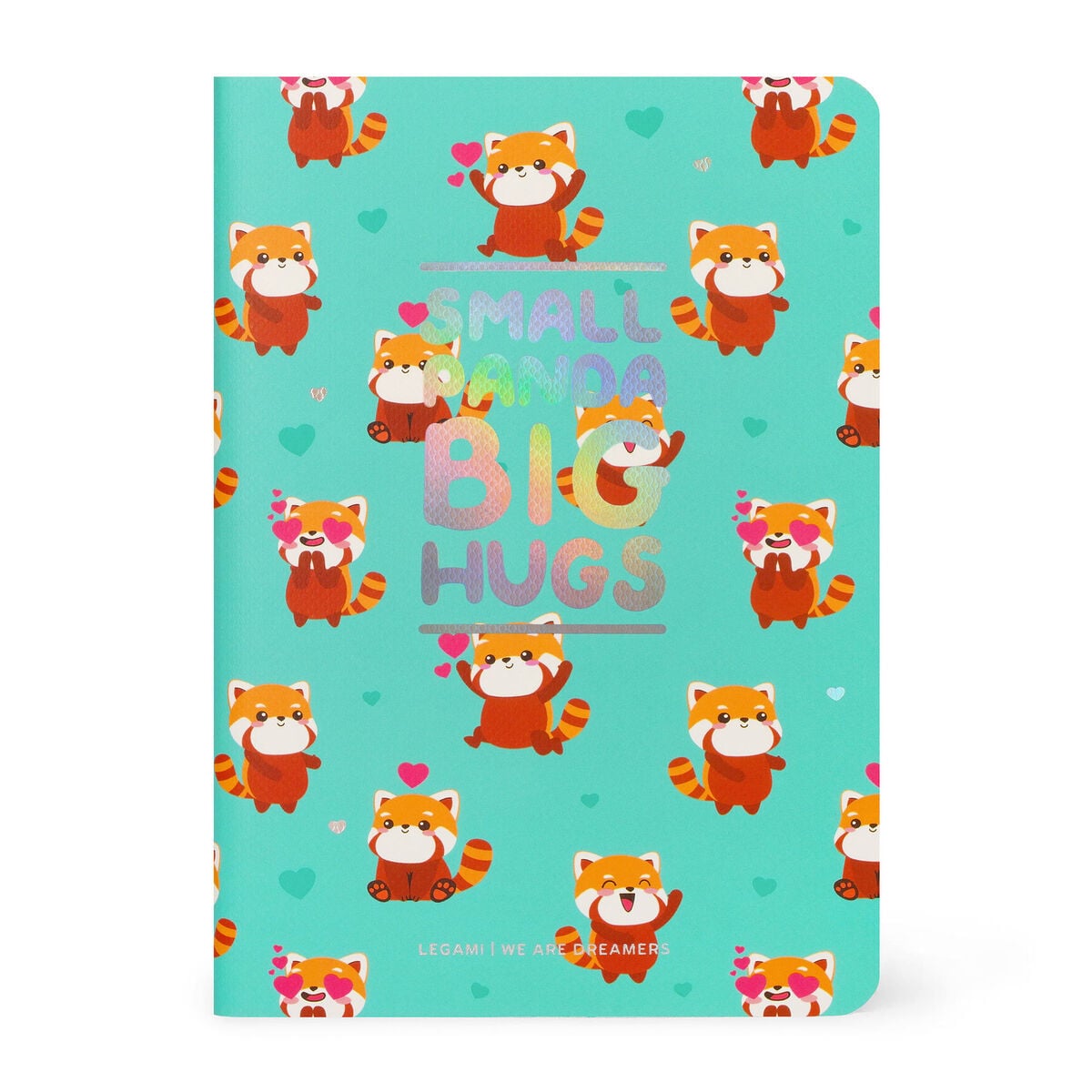 Legami - A6 Lined Defter ile Illustrated Hard Kılıf - Red Panda