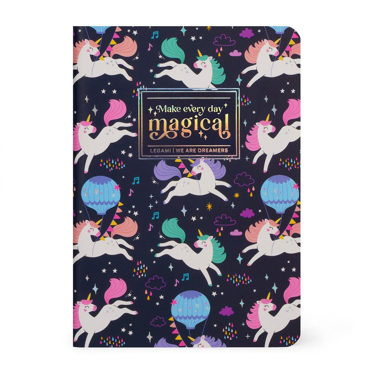 Legami - A6 Lined Notebook with Illustrated Hard Cover - Unicorn