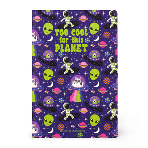Legami - A6 Lined Defter ile Illustrated Hard Kılıf - Uzay