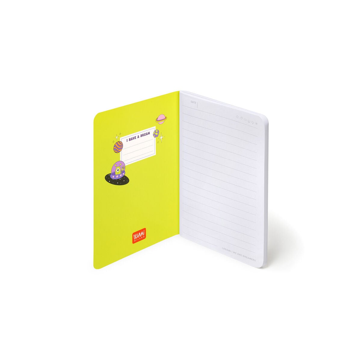 Legami - A6 Lined Defter ile Illustrated Hard Kılıf - Uzay