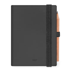 Legami - 12-Month Mini 2-Day Planner - 2027 - Black Suit