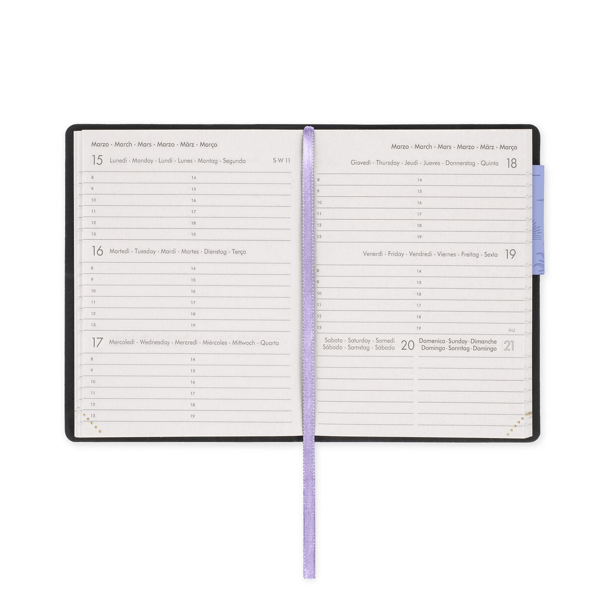Legami - 12-Month Mini Weekly Planner 2027 - Cosmic Lilac