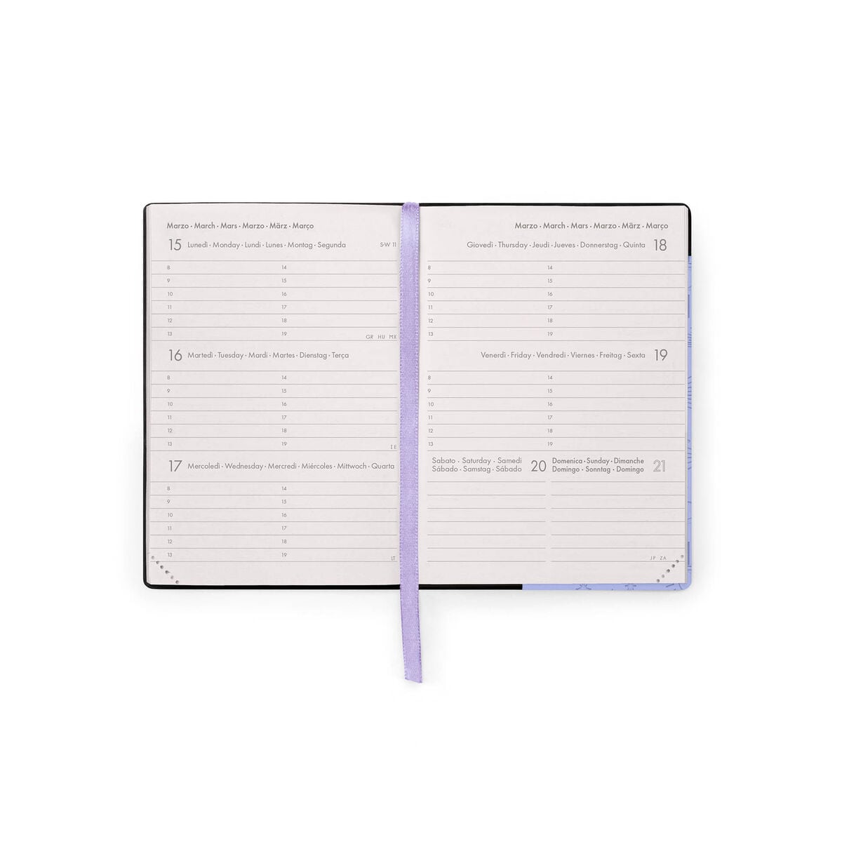 Legami - 12-Month Small Weekly Planner 2027 - Cosmic Lilac