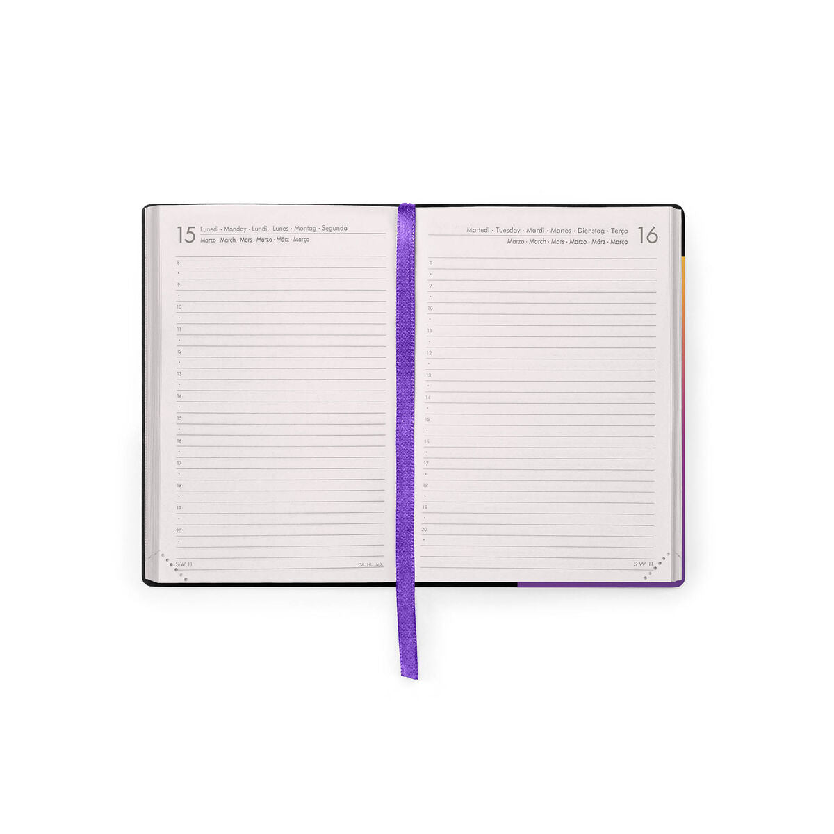Legami - 12-Month Small Daily Planner 2027 - Sunset Vibes
