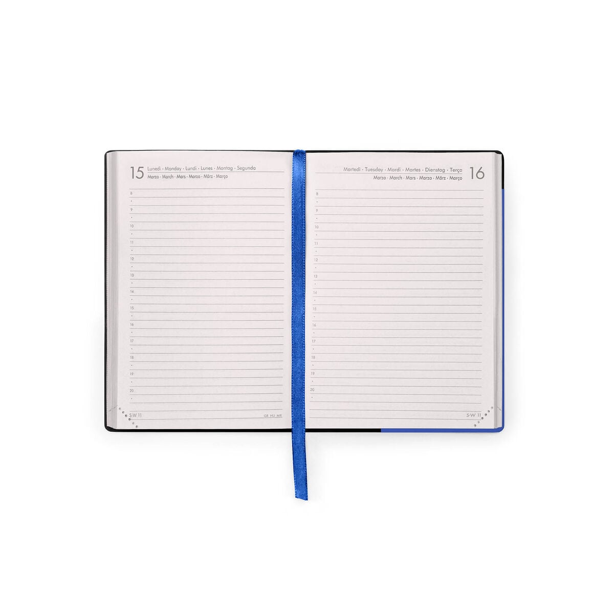 Legami - 12-Month Small Daily Planner 2027 - Eclectic Blue