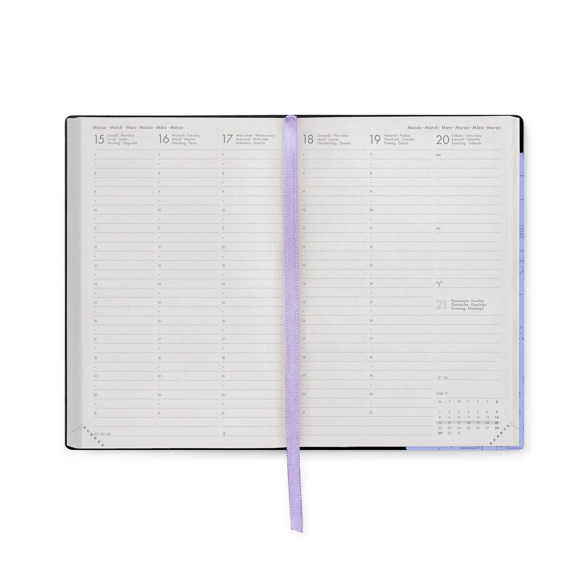 Legami - 12-Month Medium Weekly Planner 2027 - Cosmic Lilac