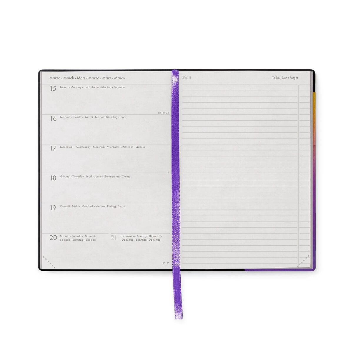 Legami - 12-Month Medium Weekly Günlük ile Defter 2027 - Sunset Vibes