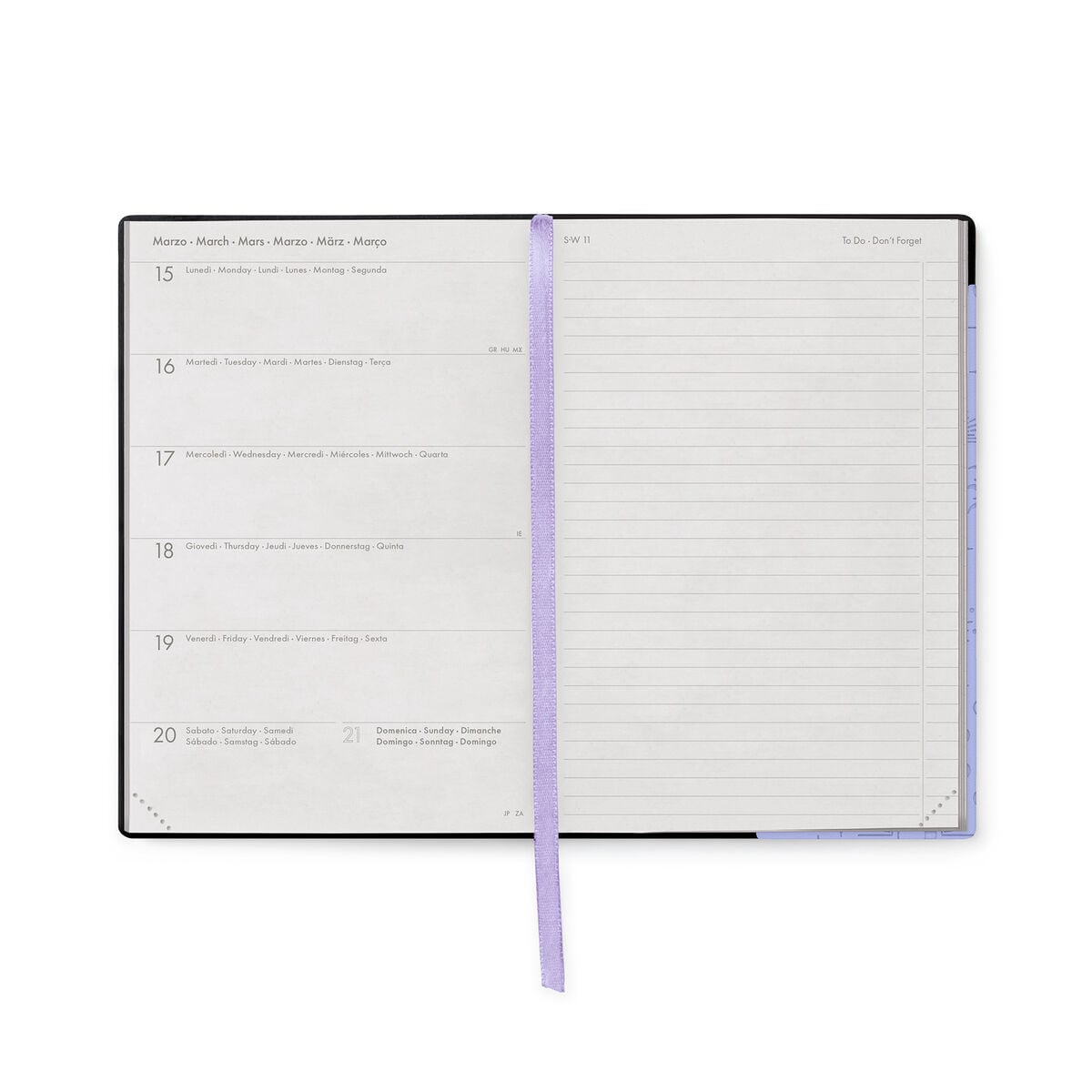 Legami - 12-Month Medium Weekly Planner 2027 - Cosmic Lilac