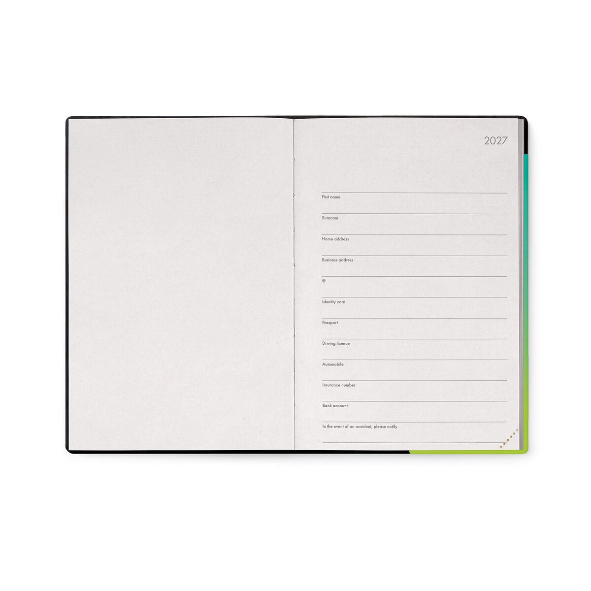 Legami - 12-Month Medium Weekly Günlük ile Defter 2027 - Shades Green