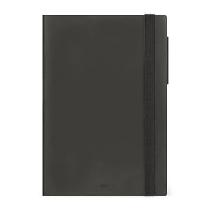 Legami - 12-Month Medium Weekly Günlük ile Defter 2027 - Black Suit