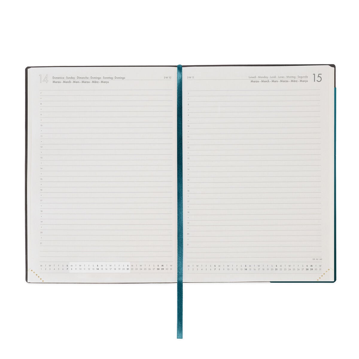 Legami - 12-Month Büyük Daily Günlük 2027 - Deep Teal