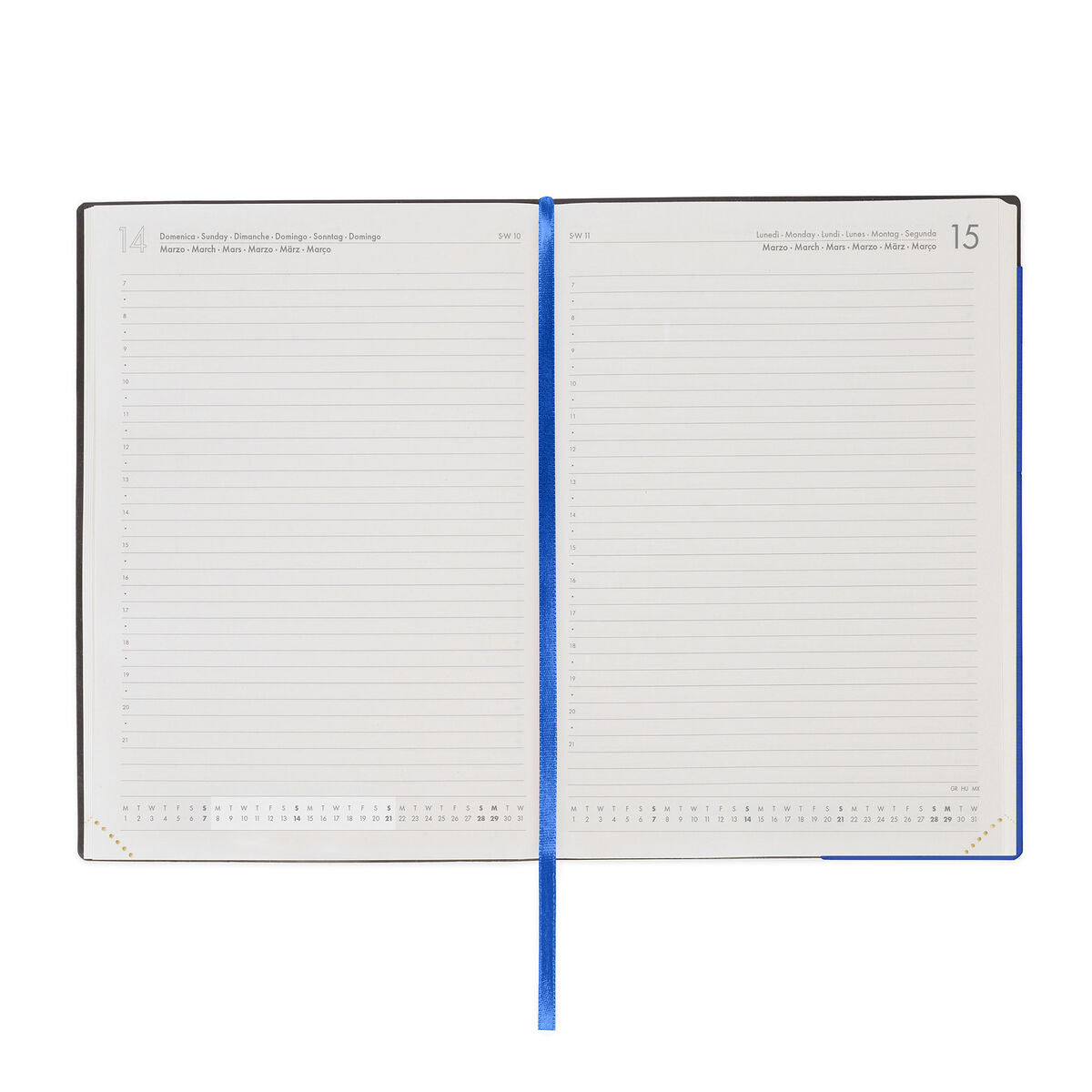 Legami - 12-Month Large Daily Planner 2027 - Eclectic Blue