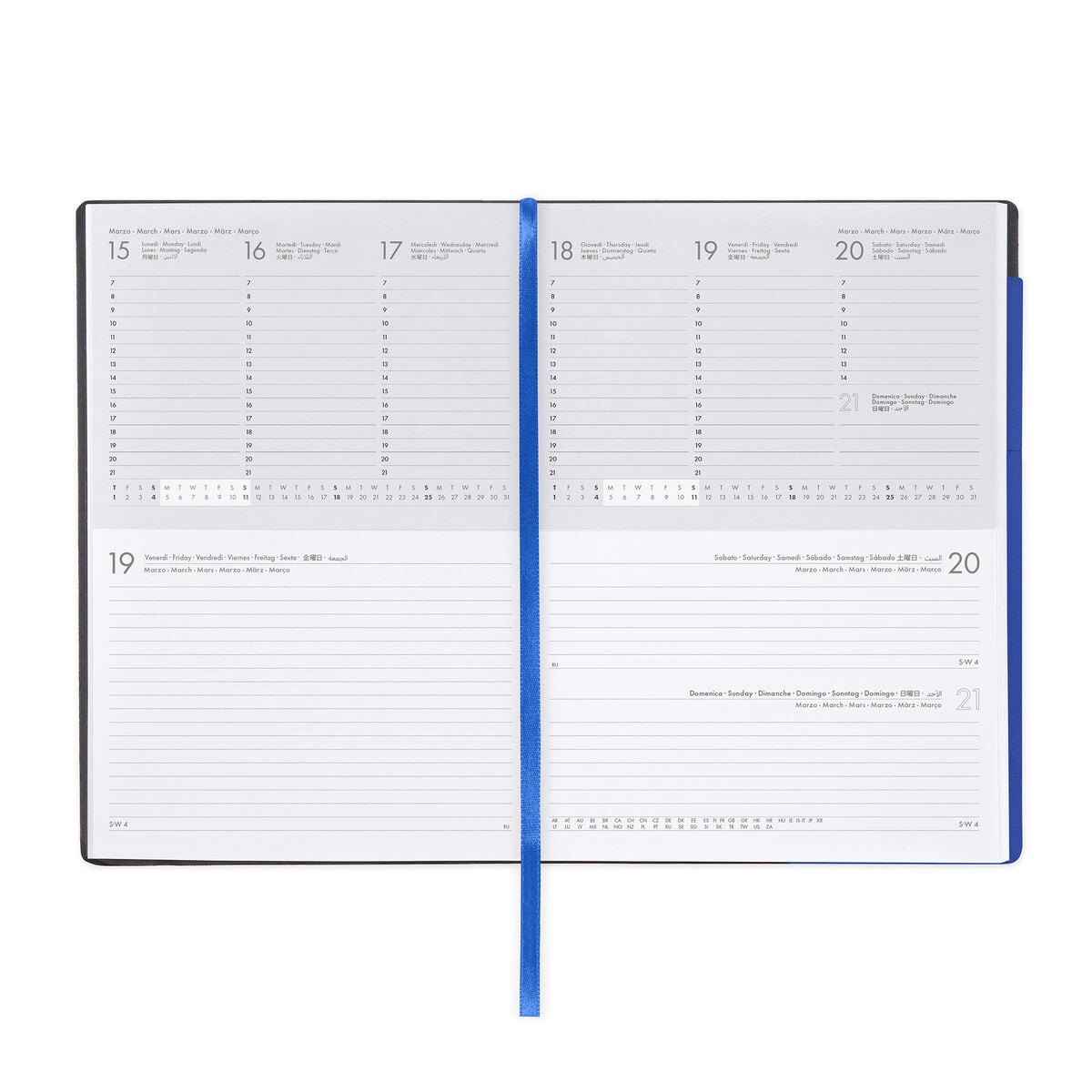 Legami - 12-Month Large Weekly & Daily Planner 2027 - Eclectic Blue