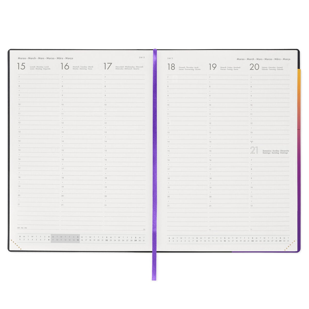 Legami - 12-Month Maxi Weekly Planner 2027 - Sunset Vibes