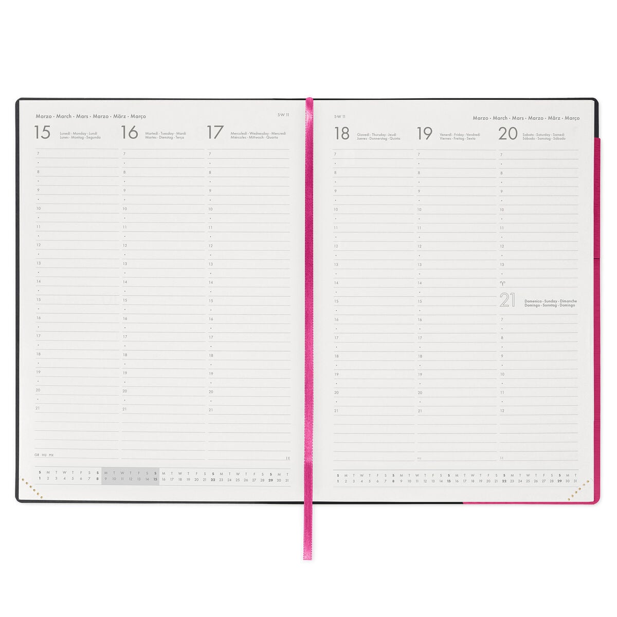 Legami - 12-Month Maxi Weekly Diary 2027 - Raspberry Jam