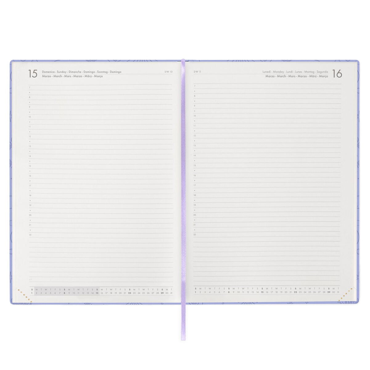Legami - 13-Month Maxi Daily Planner 2027 - Cosmic Lilac