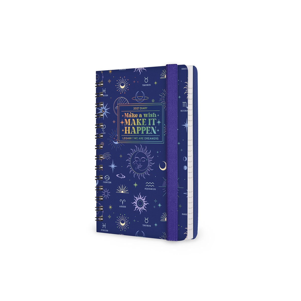 Legami - 12-Month Weekly Planner - Small Spiral-Bound 2027 - Celestial