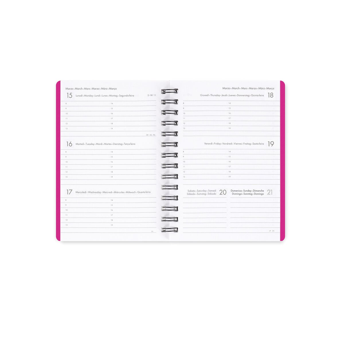 Legami - 12-Month Weekly Planner - Small Spiral-Bound 2027 - Flowers