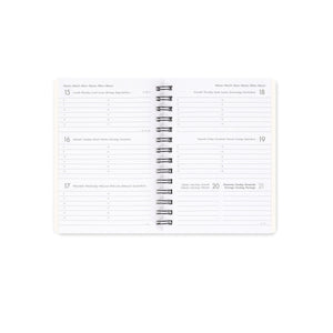 Legami - 12-Month Weekly Diary - Small Spiral-Bound 2027 - Bear White
