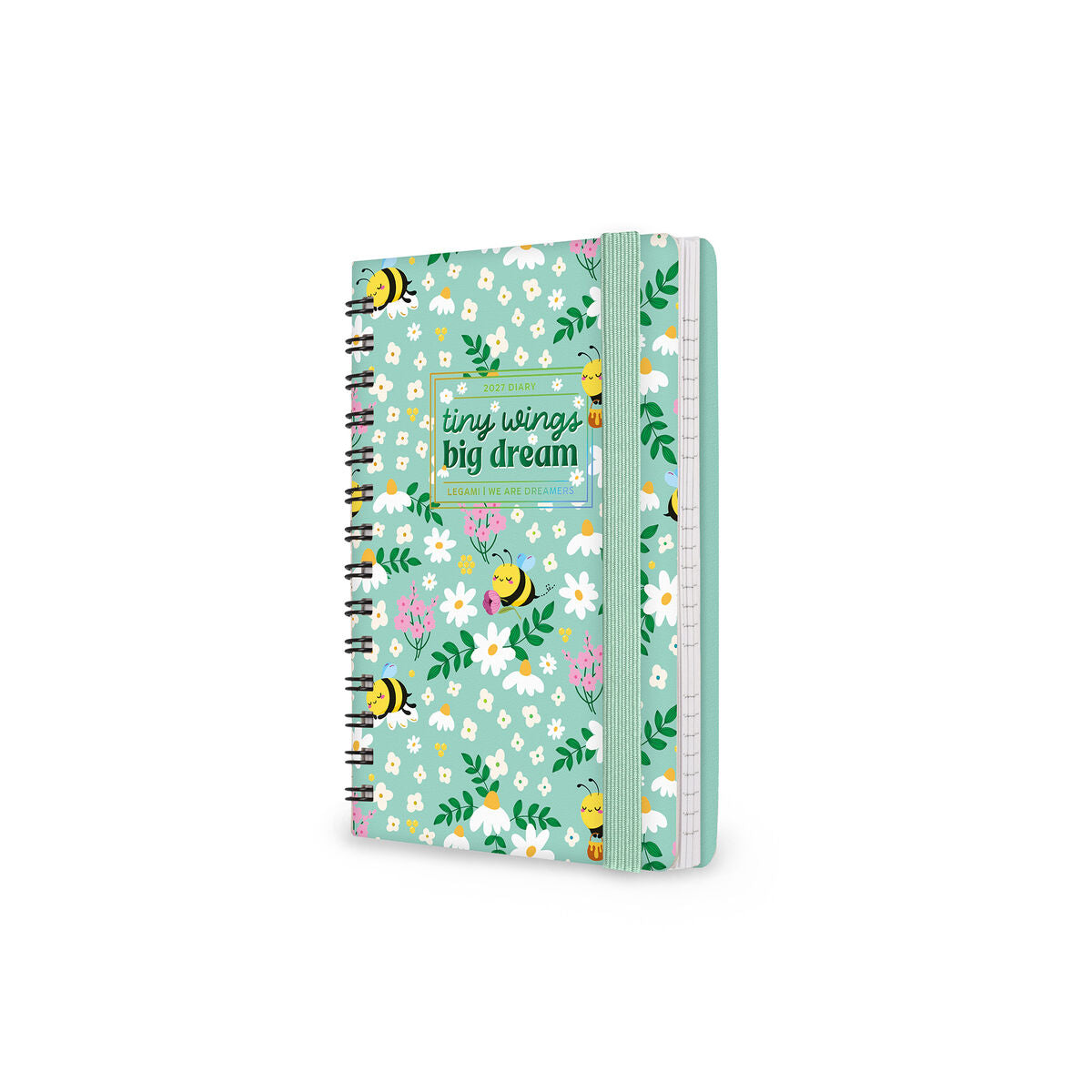 Legami - 12-Month Weekly Diary - Small Spiral-Bound 2027 - Bee