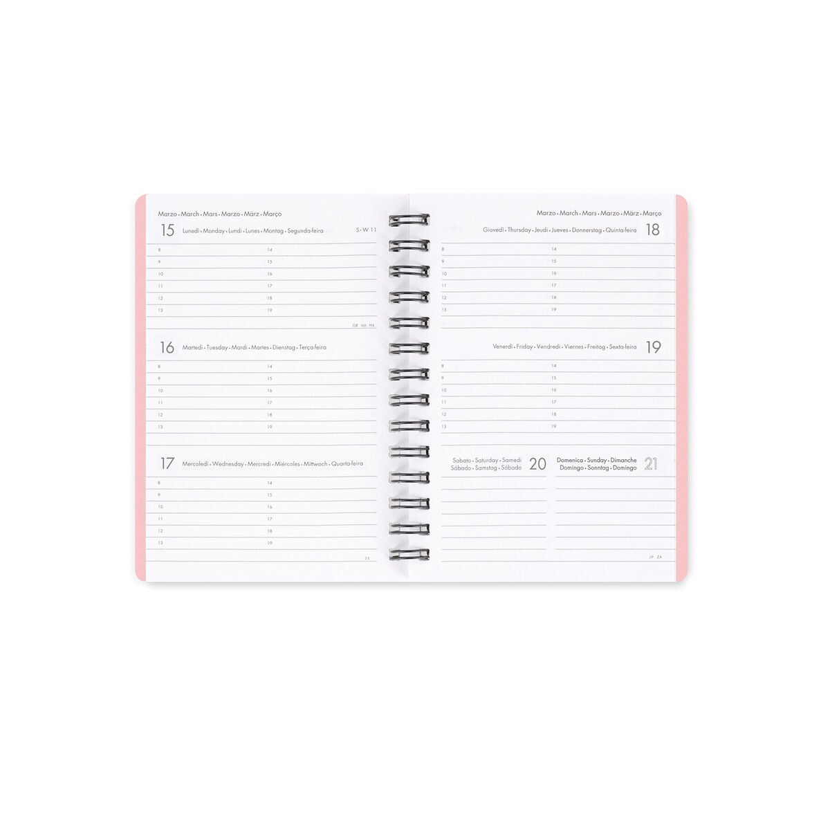 Legami - 12-Month Weekly Planner - Small Spiral-Bound 2027 - Croissant
