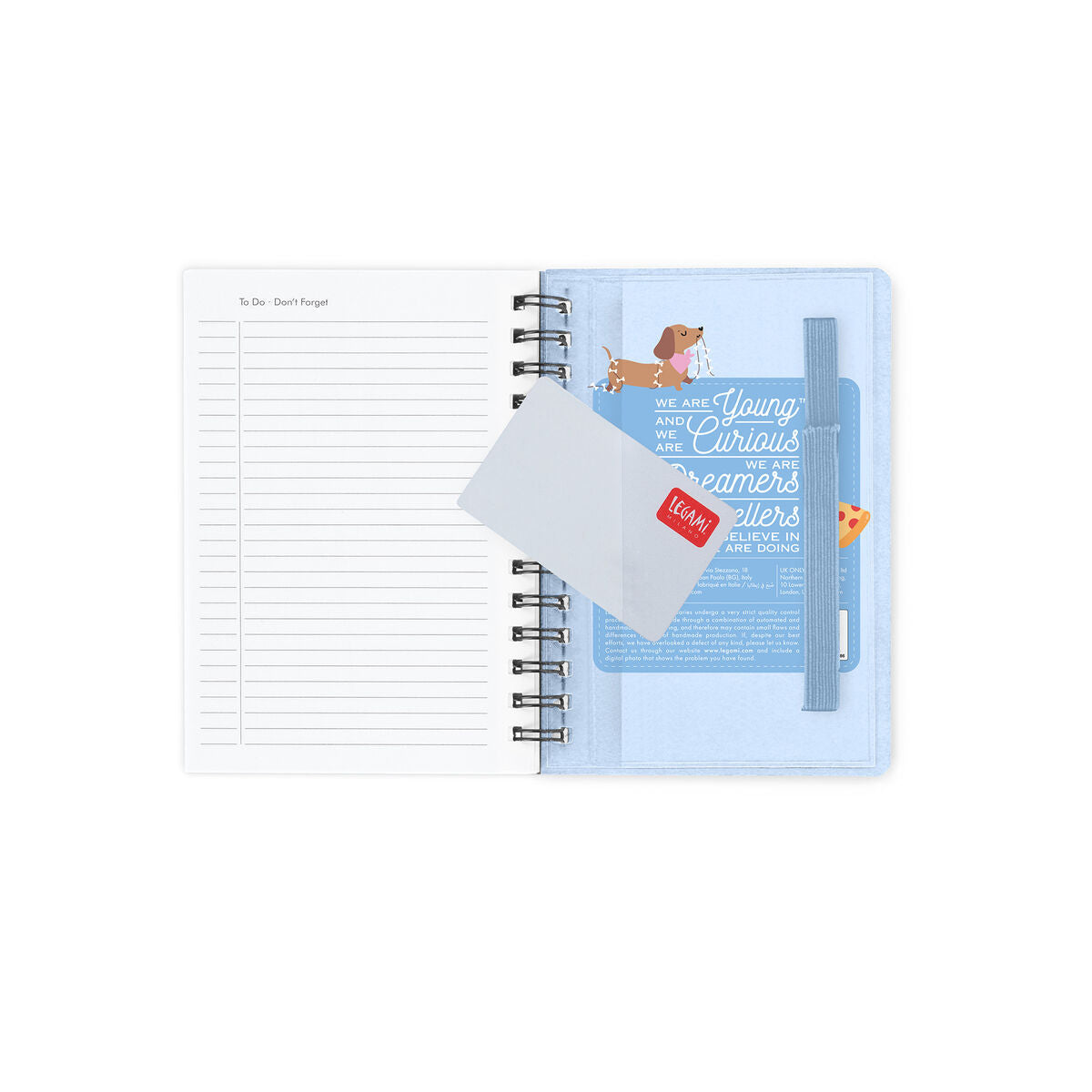 Legami - 12-Month Weekly Günlük - Küçük Spiral-Bound 2027 - Dachsund