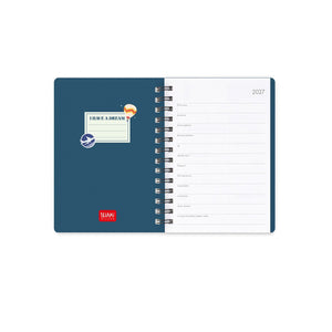 Legami - 12-Month Weekly Günlük - Küçük Spiral-Bound 2027 - Seyahat Stickers