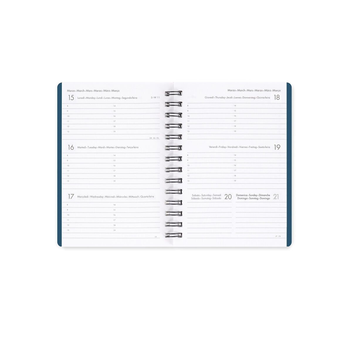Legami - 12-Month Weekly Günlük - Küçük Spiral-Bound 2027 - Seyahat Stickers