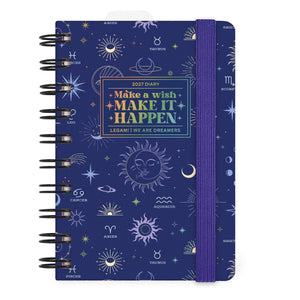 Legami - 12-Month Small Spiral-Bound Daily Planner 2027 - Celestial