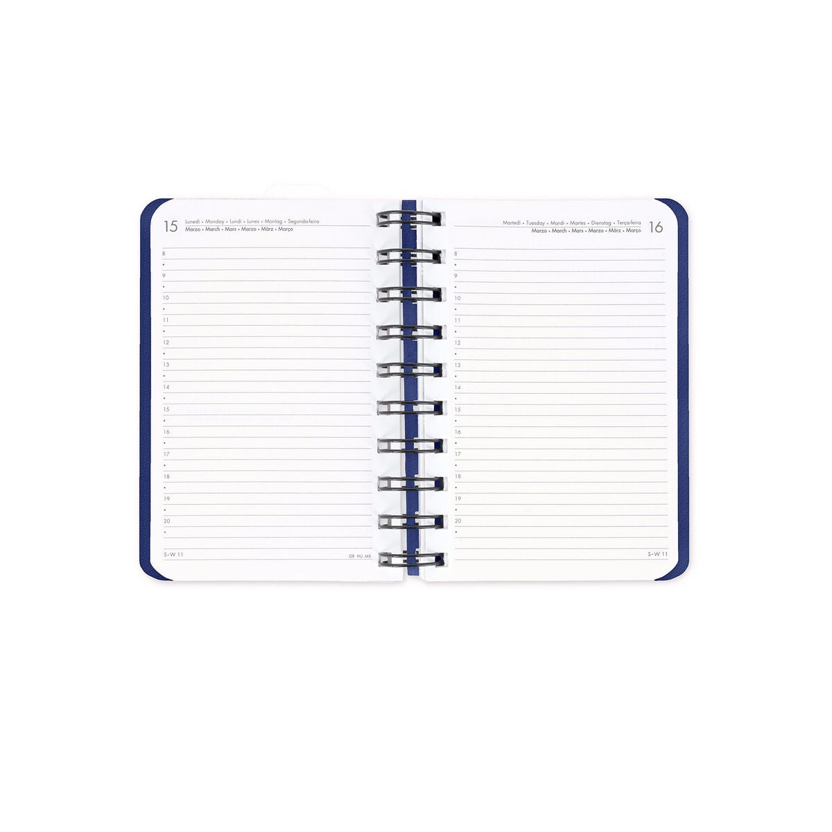 Legami - 12-Month Small Spiral-Bound Daily Planner 2027 - Celestial