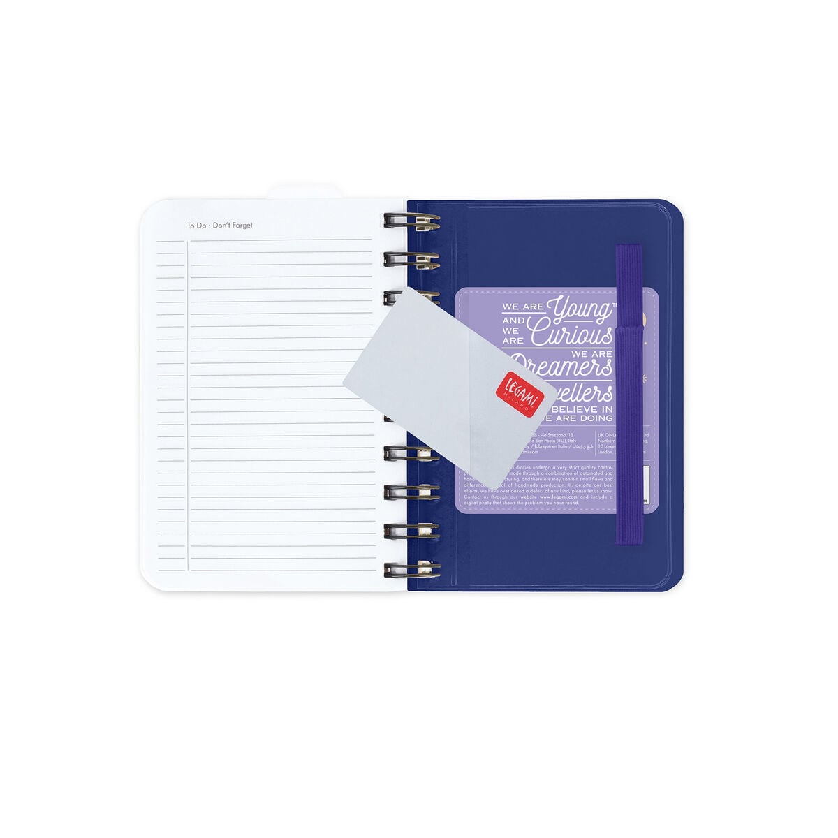 Legami - 12-Month Small Spiral-Bound Daily Planner 2027 - Celestial