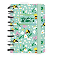 Legami - 12-Month Small Spiral-Bound Daily Planner 2027 - Bee
