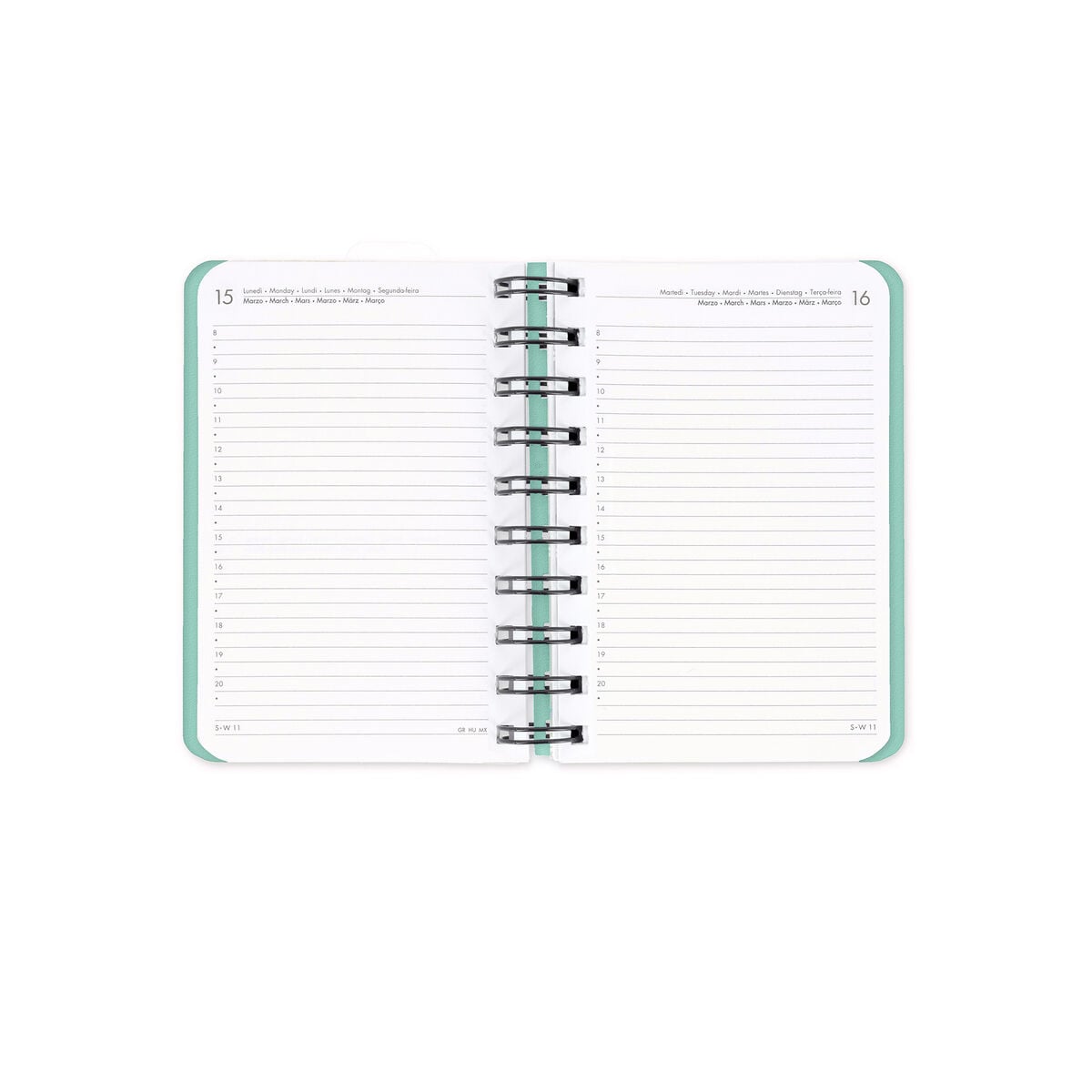 Legami - 12-Month Small Spiral-Bound Daily Planner 2027 - Bee
